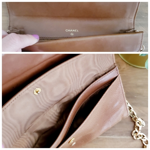 CHANEL WOC CC Wallet on a Chain / Crossbody Bag Upcycled Vintage Conversion Bag - Picture 13 of 16